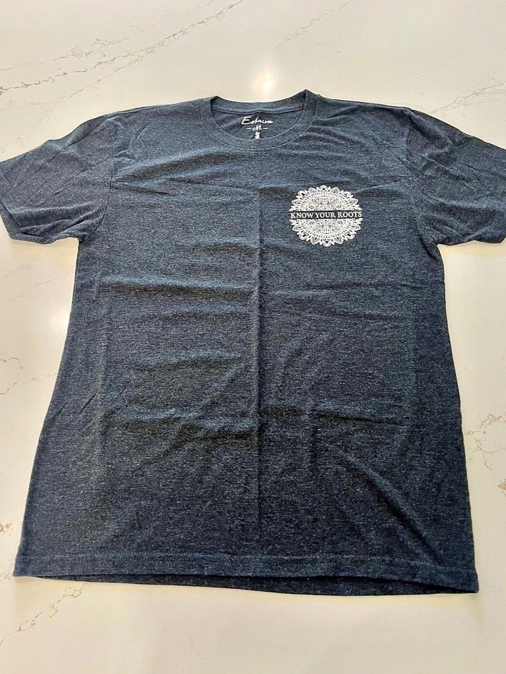 Graphic Know Your Roots cotton Blend Short Sleeve Tee in Black